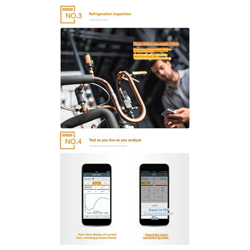 549I الذكية قياس الضغط العالي قياس ضغط الأنابيب مسبار لاسلكي لنظام التبريد التهوية