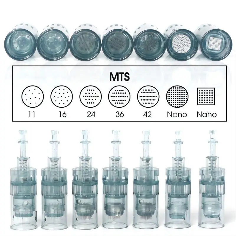 Nano cartucho de aguja para cuidado de la piel, herramienta de bayoneta verde de repuesto para bolígrafo M8, 10-50 piezas, 11pin, 16pin, 24pin, 36pin, 42pin