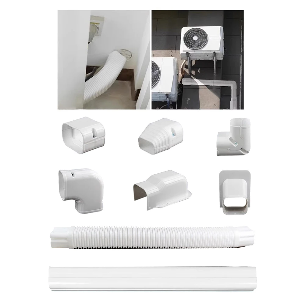 1Pcs Air Conditioner Line Cover Air-conditioning Decorative Hose Pipe Cover Straight Elbows Wall Entry Cap Covers Connector