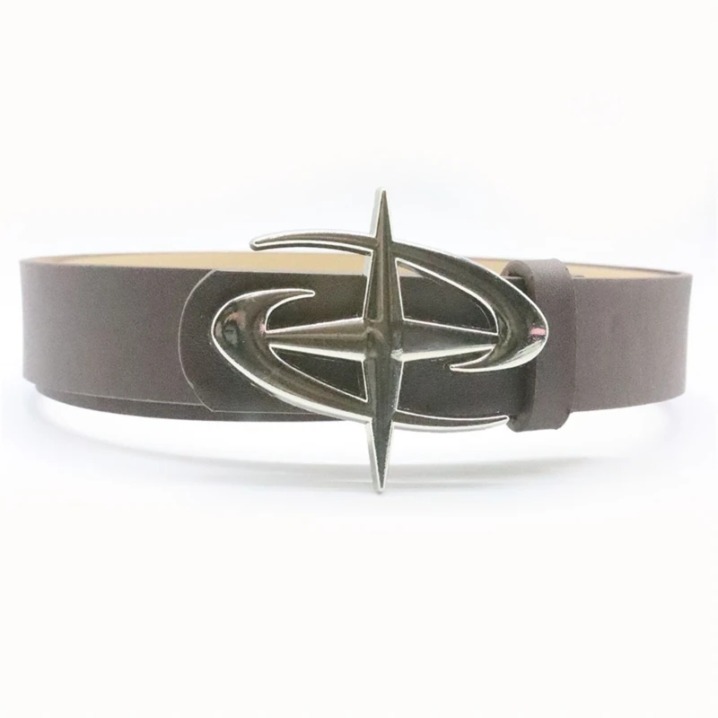 Einfache Stern-Taillenkette Punk-Kettenschnalle Cowboy-Taillengürtel geschnitzte Schnalle