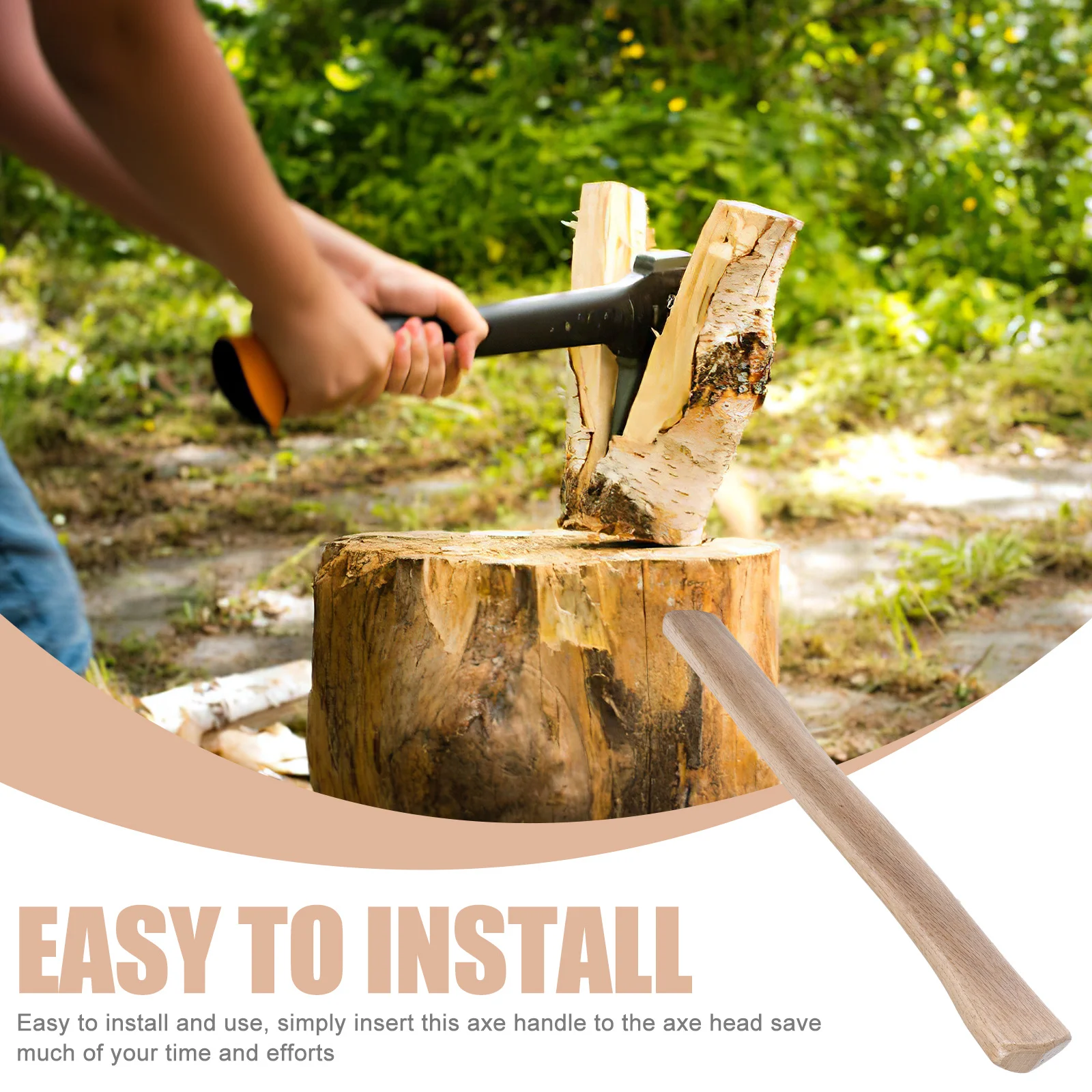1 مجموعة الخشب مقبض الفأسة استبدال تصميم قوي المضادة للانزلاق توفير العمالة تركيب لوازم مقبض الفقرة