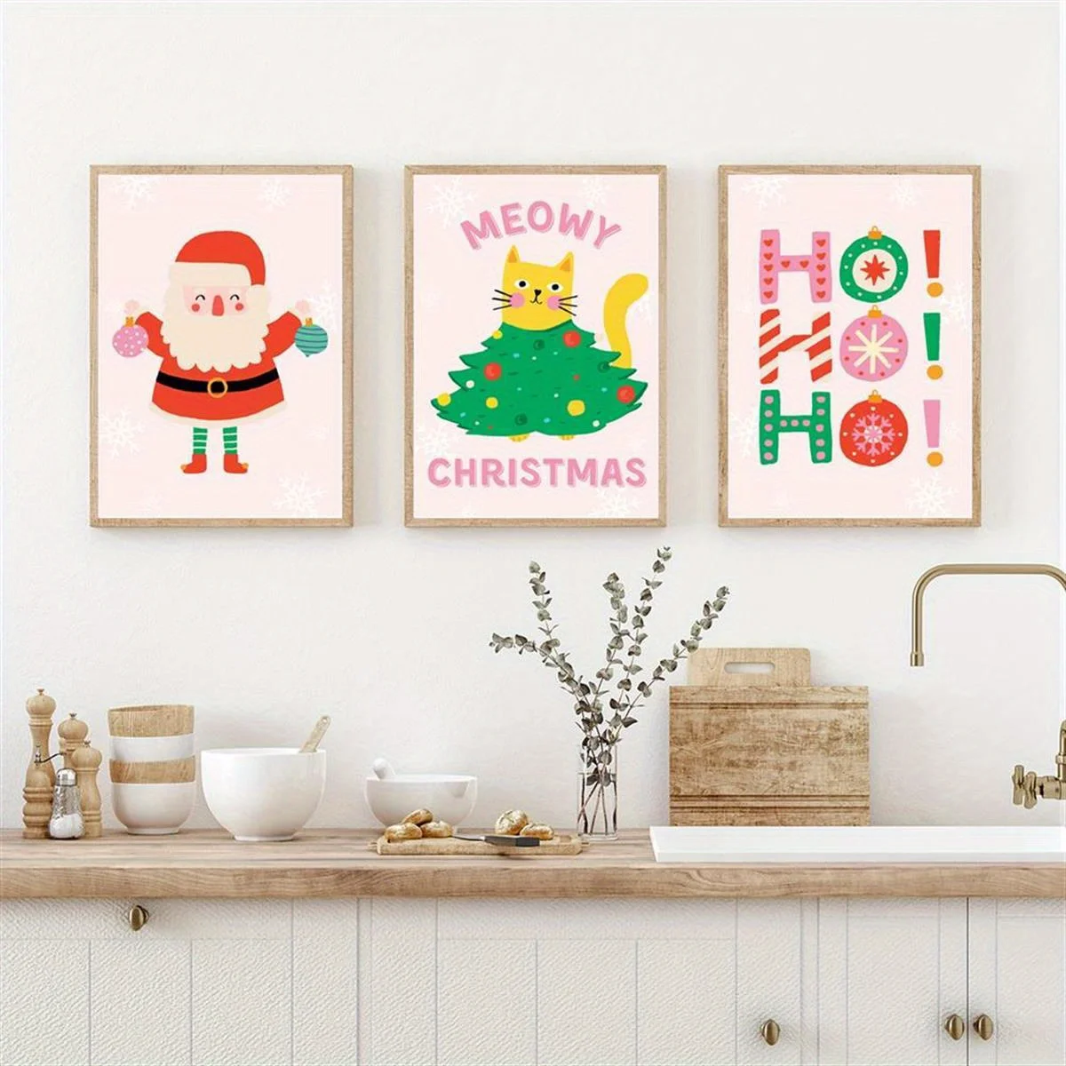 3Pcs Wooden Frmaed … - image