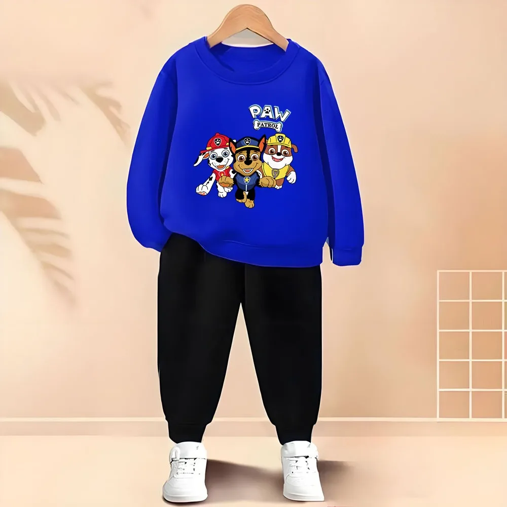 2026 Autumn New Style Children's Casual Sweatshirt Sweatpant Two Piece Sets Boys Fashion Tracksuit Child O Neck Hoodies Suit