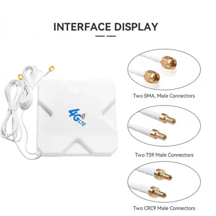 4G LTE Outdoor MIMO 700-2700MHz Long Range WiFi Vertical Directive Panel Antenna 35dBi Gain 1.5 VSWR