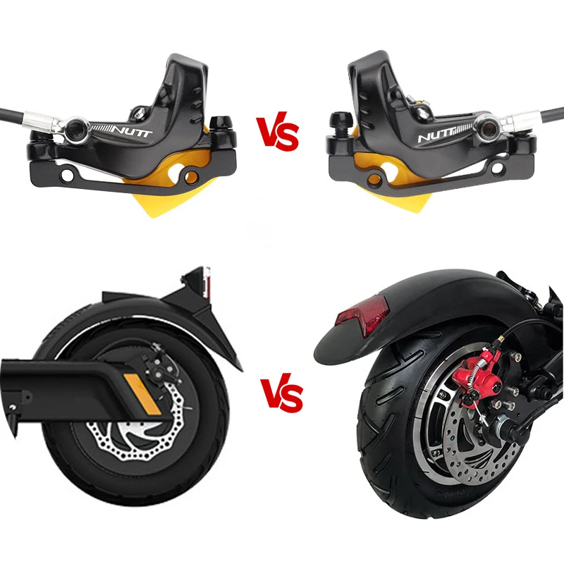 NUTT سكوتر كهربائي 4 مكبس قرص هيدروليكي الفرامل قرص زيت إيقاف التشغيل لـ Zero 10X/11X، Vsett 10+/9+، Kaabo Wolf Warrior 11