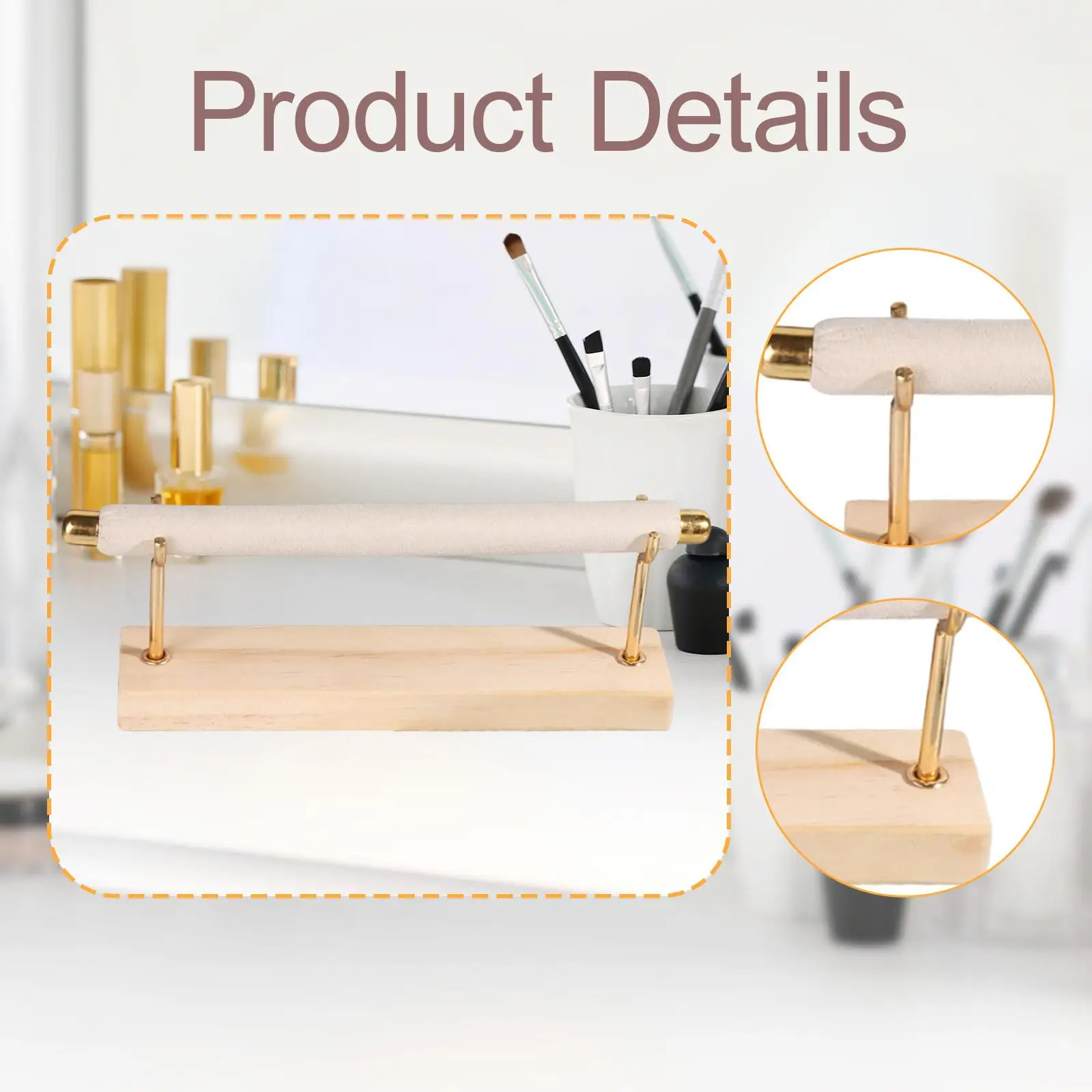 

Подставка-органайзер с деревянным основанием, многофункциональная подставка для хранения ювелирных изделий, браслетов, часов, для магазина, дома, туалетного столика