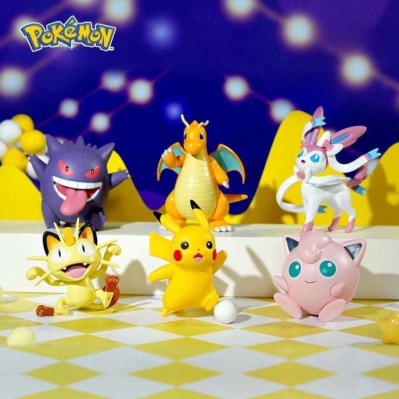 Nuovo Pokémon Photo Frame Pikachu Gengar Sylveon Jigglypuff Dragonite Happy Party Montaggio Ornamenti Kawaii Giocattoli per bambini Regali