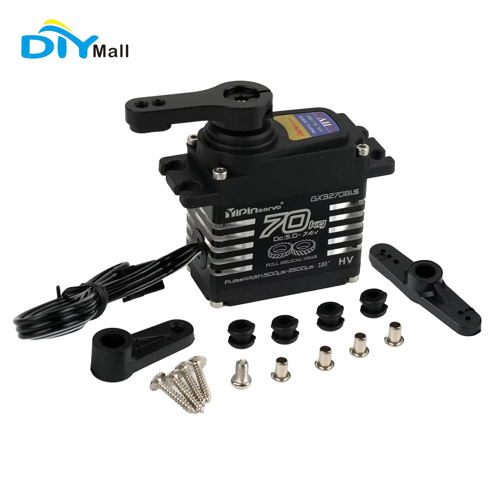 

DIYmall 70KG High Torque Digital Servo IP68 Brushless Motor for 1/10 1/8 RC Crawler