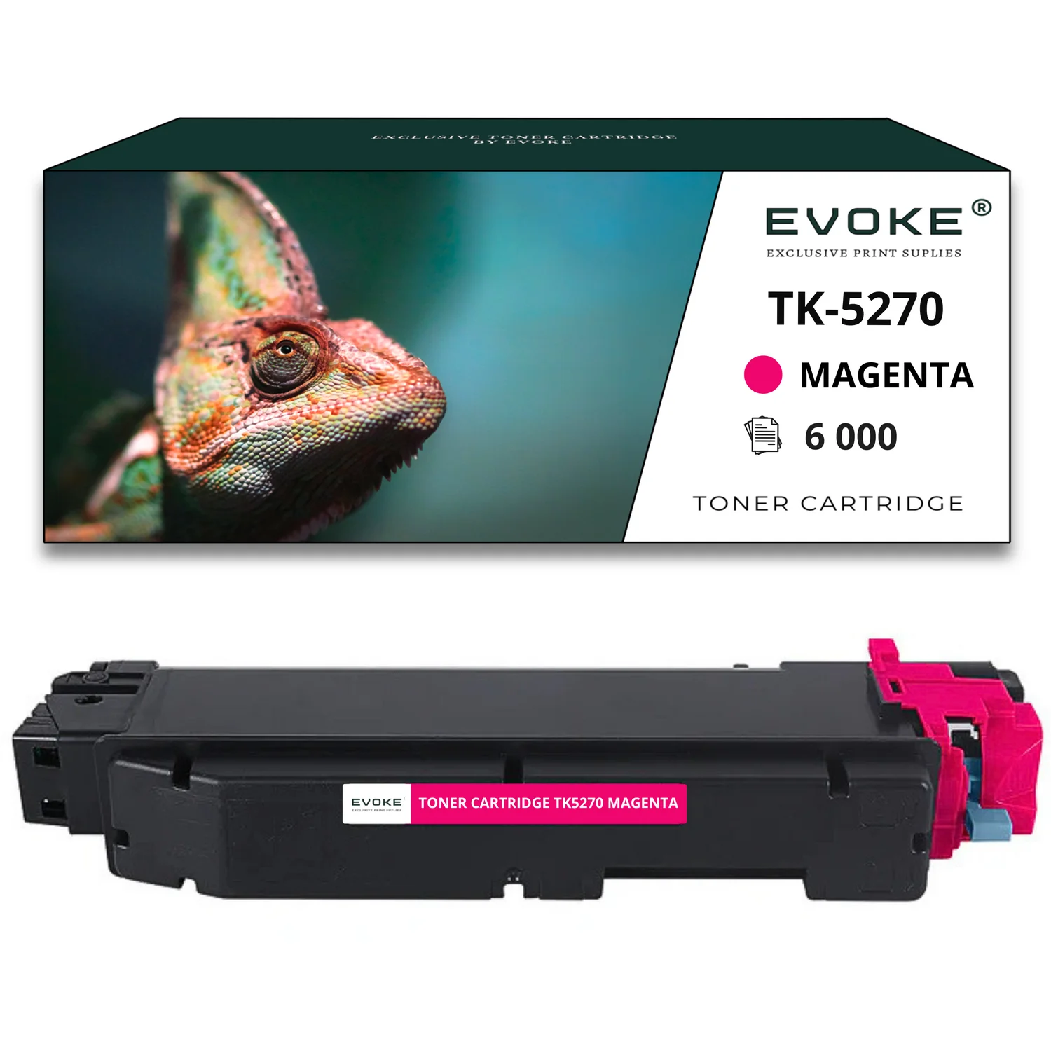 Evoke compatibele toner voor Kyocera Tk-5270M Tk5270M Tk-5270 Tk5270 Magenta 6000 pagina's Ecosys M6230 M6230Cidn M6230Cidnt M6630 M6630Cidn P6230 P6230Cdn