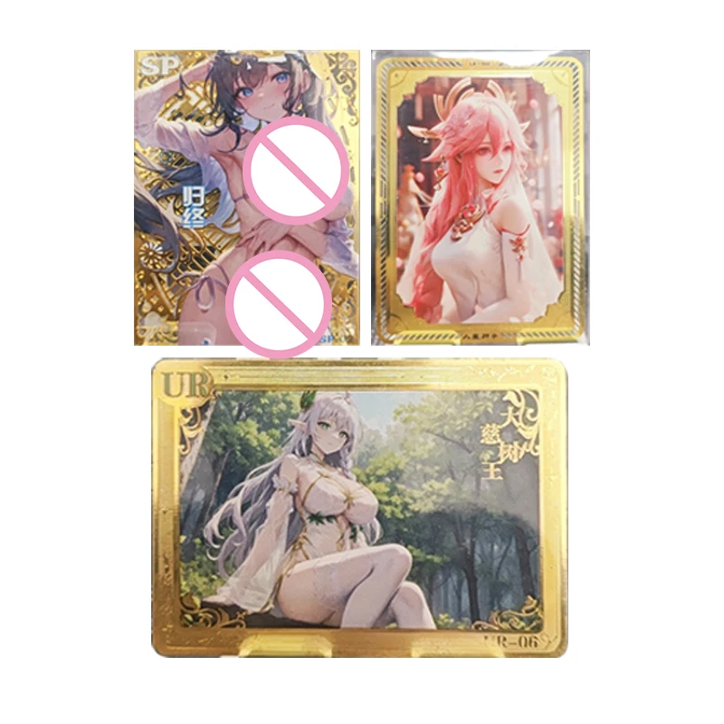 Japanese Anime Goddess Story Yae Miko Shenhe Yoimiya Raiden Shogun Collectible Cards Christmas Birthday Gifts Children's Toys