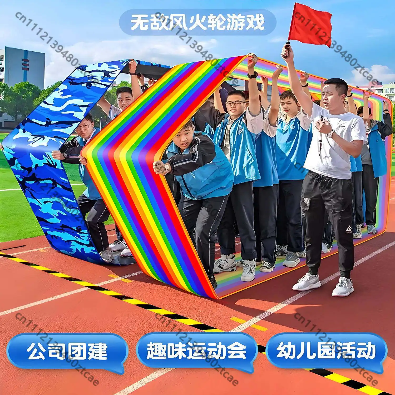 Inflatable Fortune Rolling Wheels Team Building Props Fun Sports Equipment for Kids Adults Outdoor Group Games