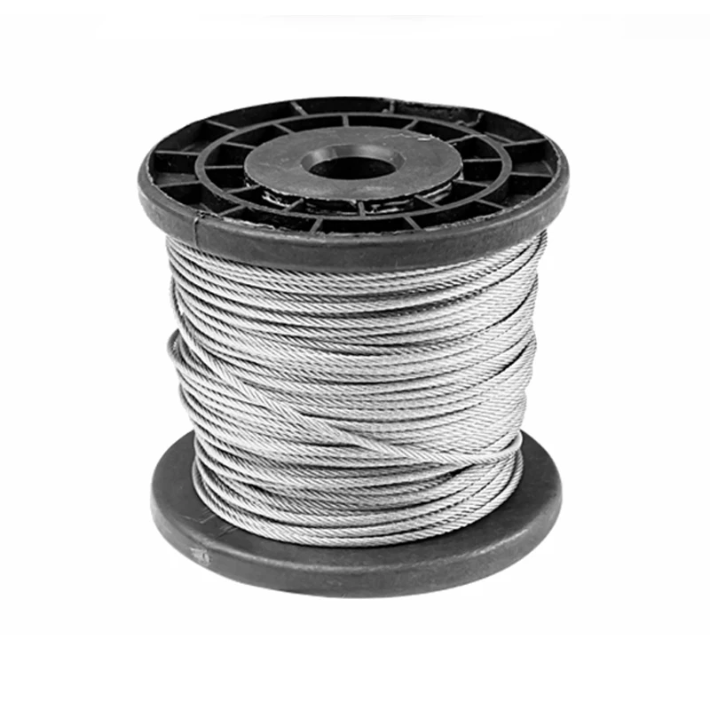 50M/100M 304 Stainless Steel Wire Rope Lifting Cable Clothesline Fixed Fences Staircase Armrest Rope Diameter 1/1.5/2/3/4/5mm