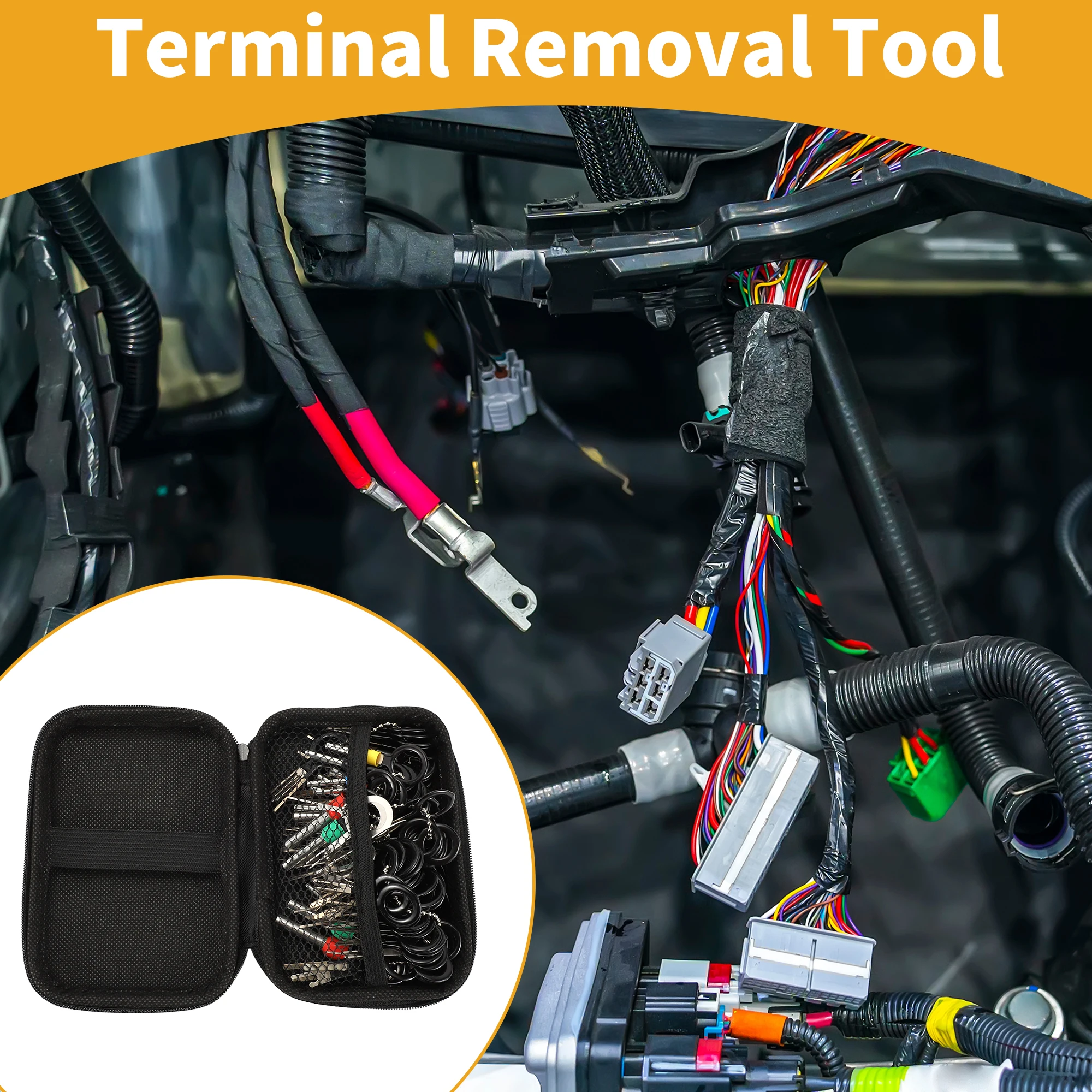 

UXCELL Terminal Removal Tool Assortment Kit Terminal Pin Extractor Kit Black 121 Pcs