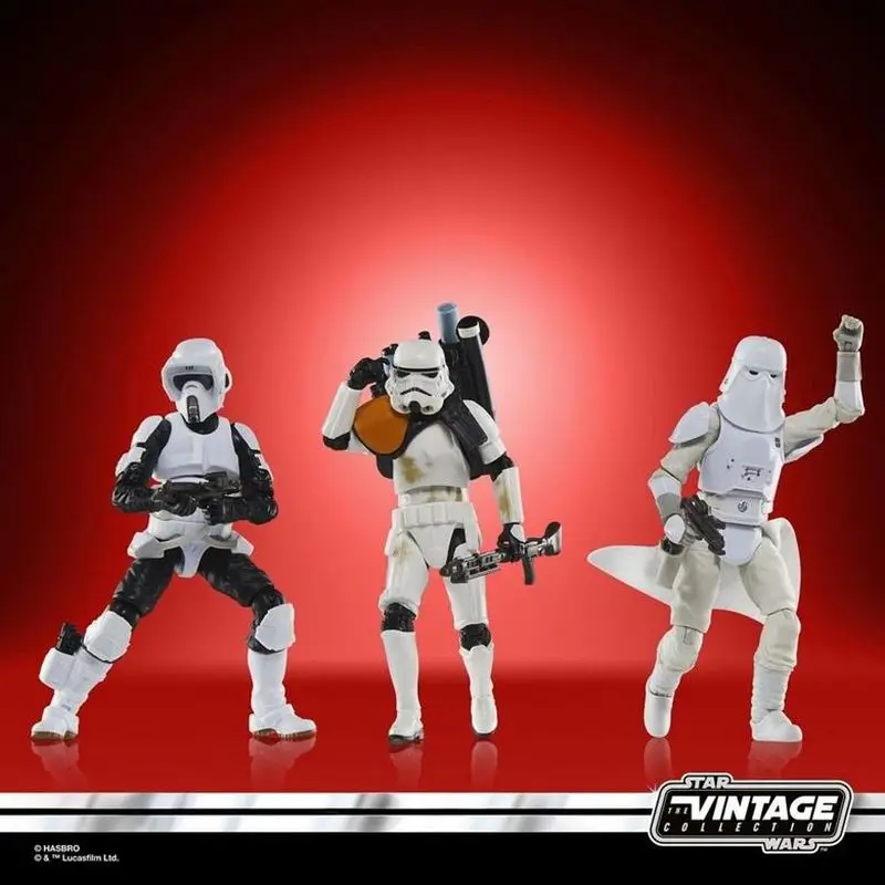 متوفر في المخزون حرب النجوم الأصلية مجموعة عتيقة Stormtroopers of the Empire 3-Pack 3.75 بوصة مقياس عمل نموذج لجسم اللعب