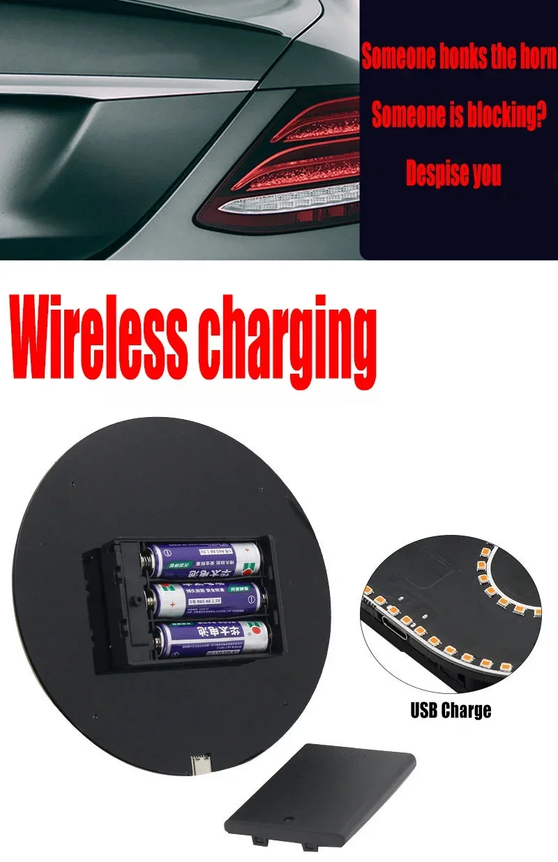 Kreativer Spaß Drei Modelle Gestenlampe Auto Innen Heckscheibe LED Handgeste Zeichen Mittelfinger Zeichen Warnung Bremslicht – Detail 9