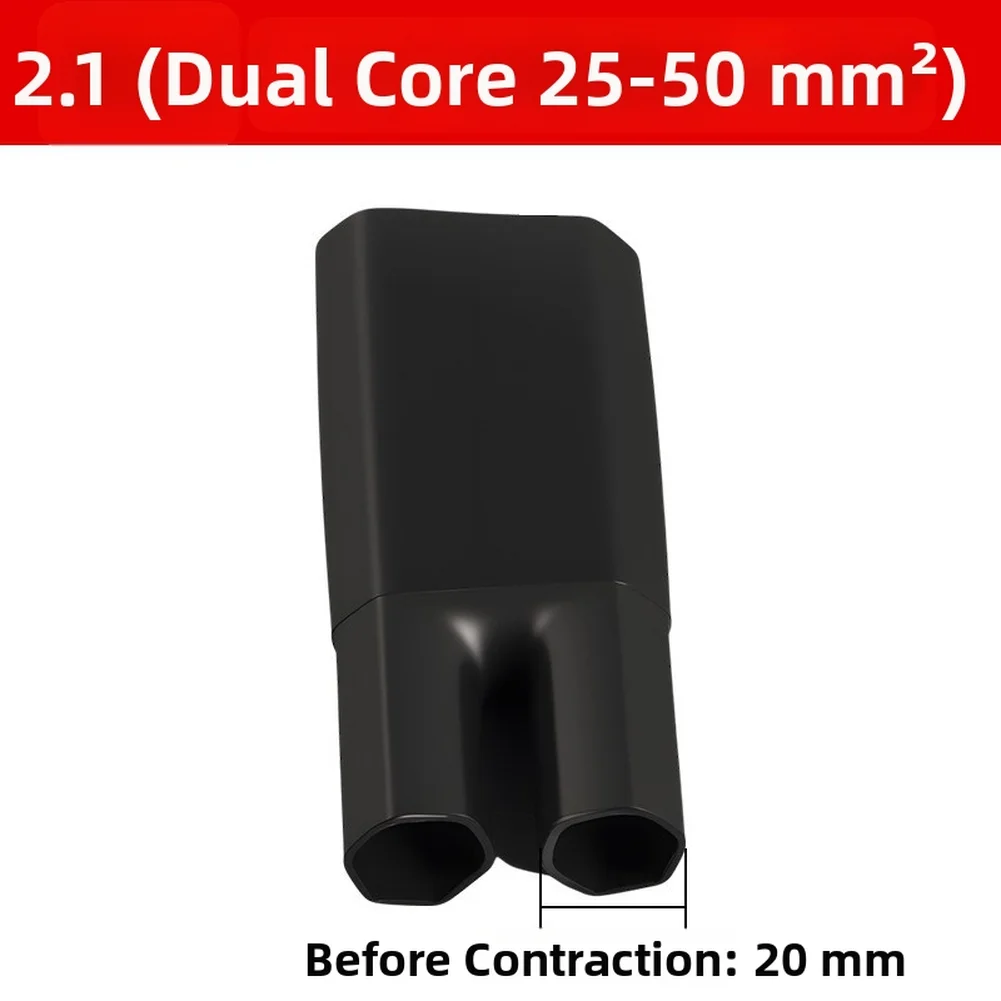 Linked Polyolefin Heat Shrink Cable End Cap Gloves Waterproof Sealing For Electrical Wire Terminal Protection Black