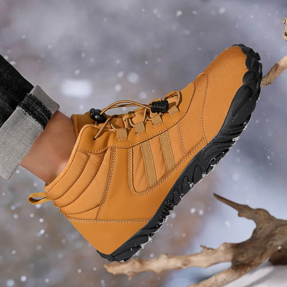 2023 Winter Booties Men Snow BareFoot Casual Shoes Outdoor Work Shoes Ladies Warm Fur Men Ankle Shoes Male Snow Boots Big Size