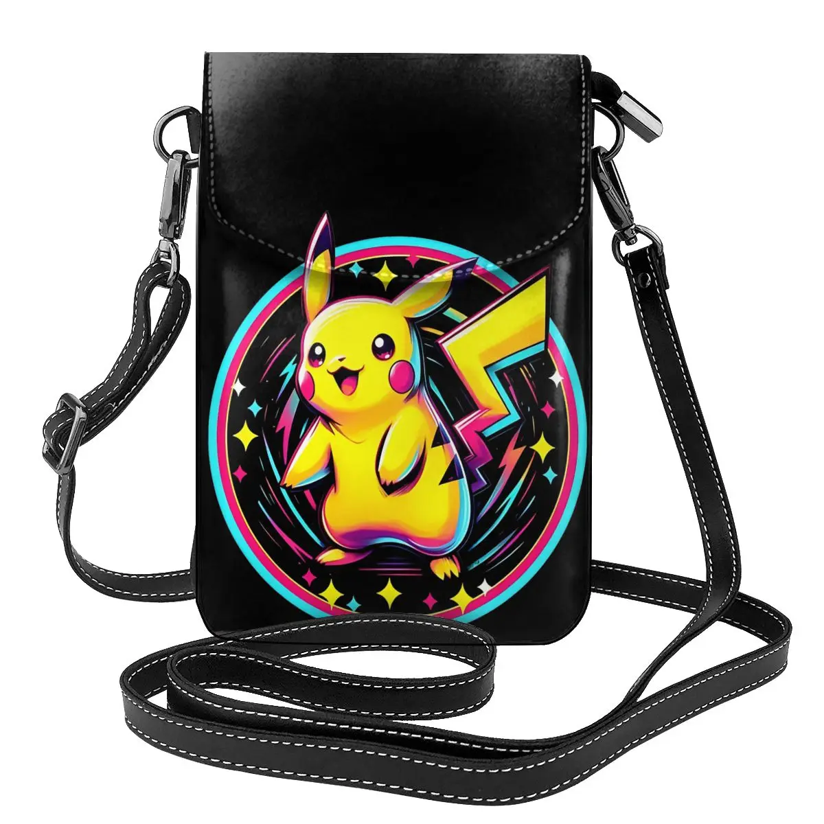 Pokemon Pikachu Shoulder Bag Gifts Retro Women Bags Leather Work Female Purse