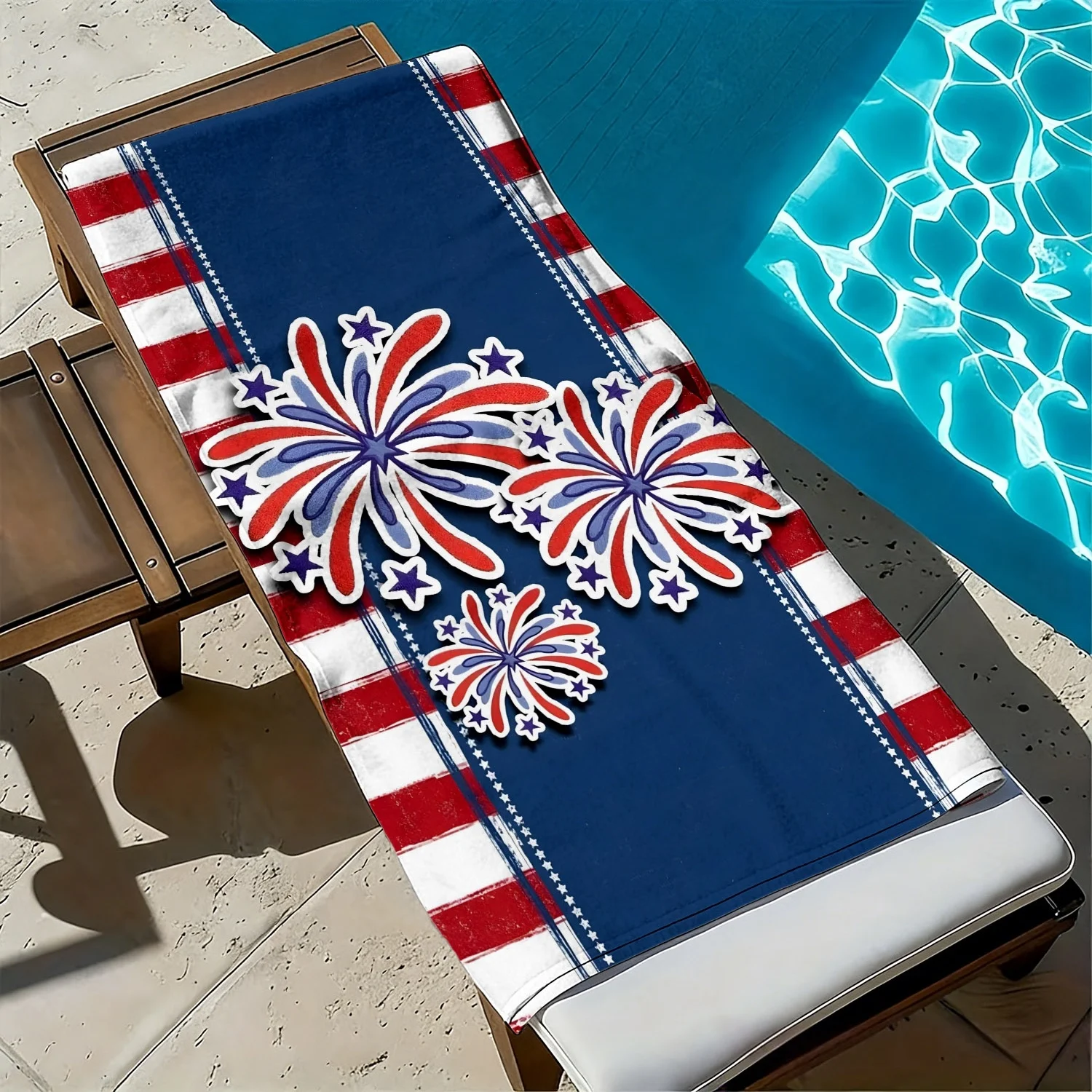 Independence Day splendid design polyester microfiber beach towel is highly absorbent, suitable for swimming and beach outings