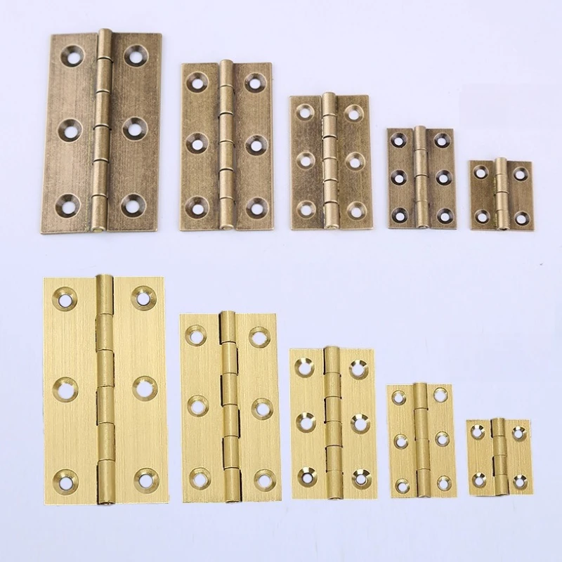 4 pieces/bag Chinese-style wooden door hinges, brass window hinges, hardware hinges for wooden boxes and wardrobe door hinges