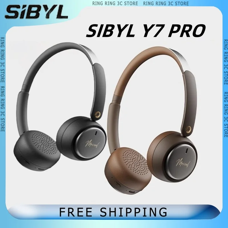 SIBYL Y7 PRO Wireless Headphone HiFi Stereo Sound Bluetooth Active Noise Reduction Long battery Life Headset Custom Earphones