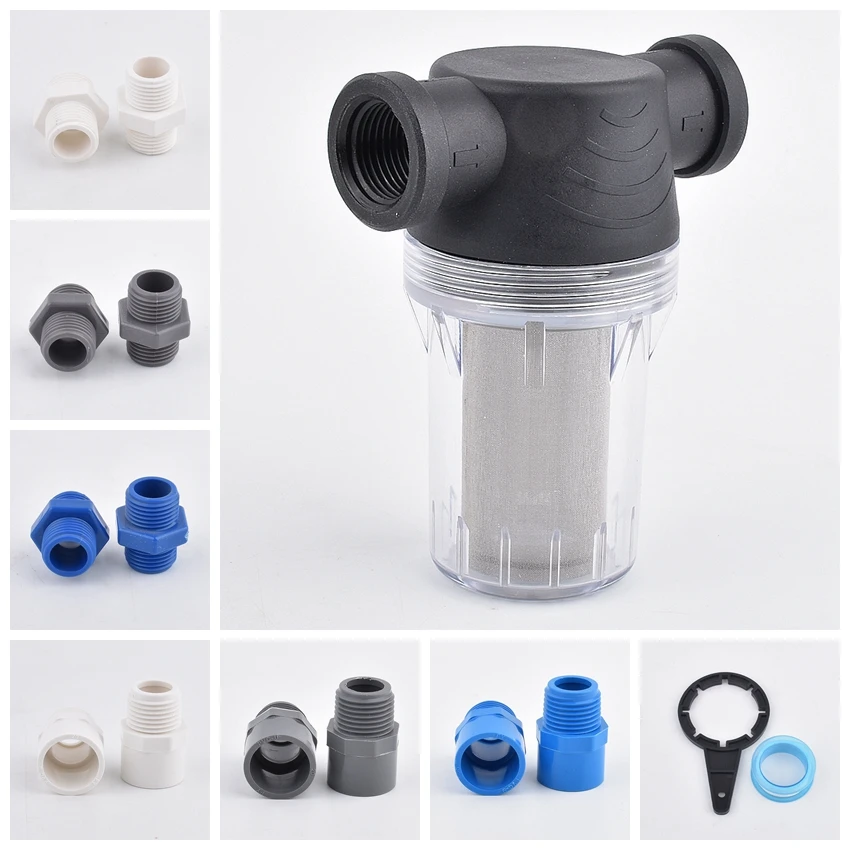 1Pc 1/2 Inch Garden Water Irrigation Filter Aquarium Fish Tank PVC Joints Household Kitchen Impurity Filtration Strainer