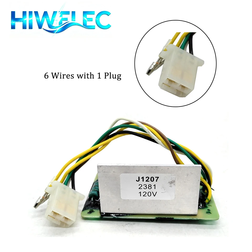 AVR J1207 Voltage Control Module Robin Generator Power Stabilizers Automatic Voltage Regulator 6 Wires with 1 Plug