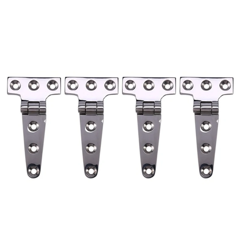 4Pcs Marine Grade 316 Stainless Steel Door Hatch Hinge Boat/Yacht Hardware High Polish Finish Professional 4 Inch Easy Install