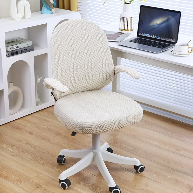 

Elastic Office Chair Cover Learning Chair Case Split Seat Back Slipcover Rotat Seat Dustproof Chair Protector Universal Decor