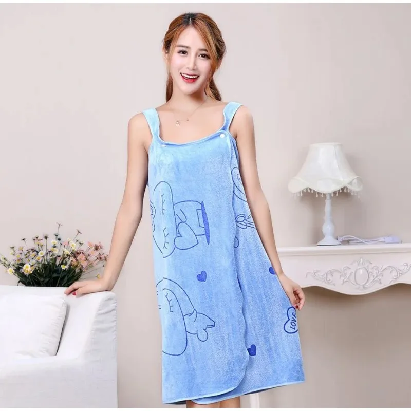 Wearable Bath Towel Superfine Fiber Bathroom Bathrobe Soft Absorbent Towel For Home Skin-Friendly Spa Beach Towels Home Textile