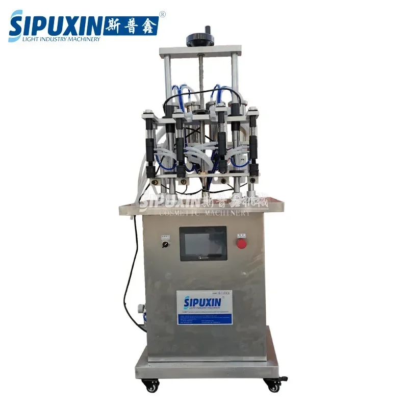 4 Head Semi Automatic Volumetric Liquid Filling Machine