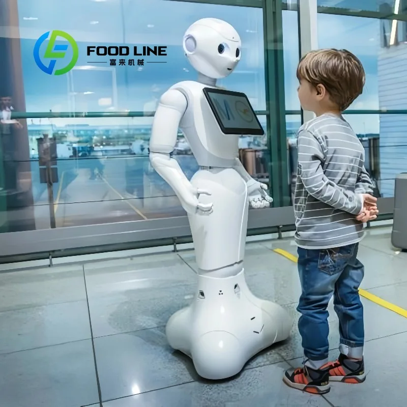 Customized Intelligent AI Social Robot With Speaker Interactive Dancing Companion Robot For Exhibition Party Commercial