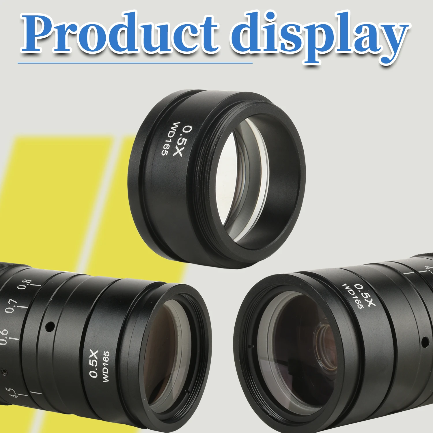 Objetivo auxiliar del microscopio KOPPACE 0.5X, distancia de trabajo de 165 mm, tamaño de conexión 42 mm