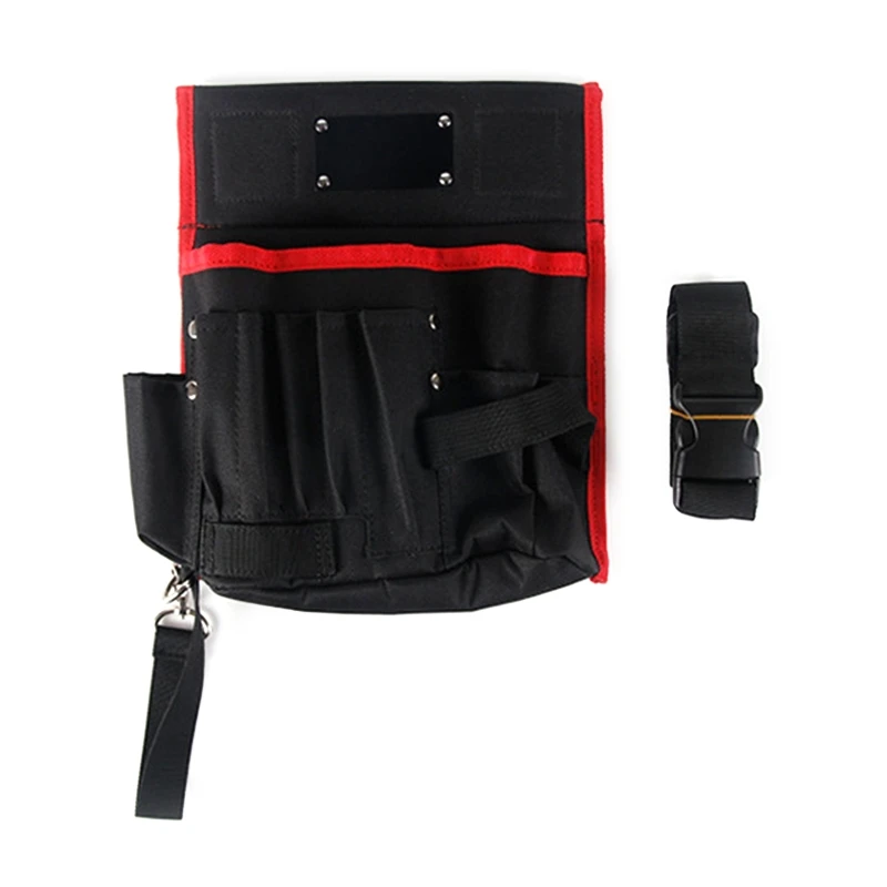 Wrapping Tool Pouch with Belt Waist Oxford Small Tool Organizer Tool Bag Utility Gadget Tool Holder with Multi Pockets