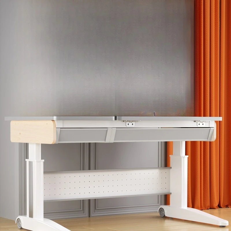 

Solid wood, learning home gray desk, writing table and chair set