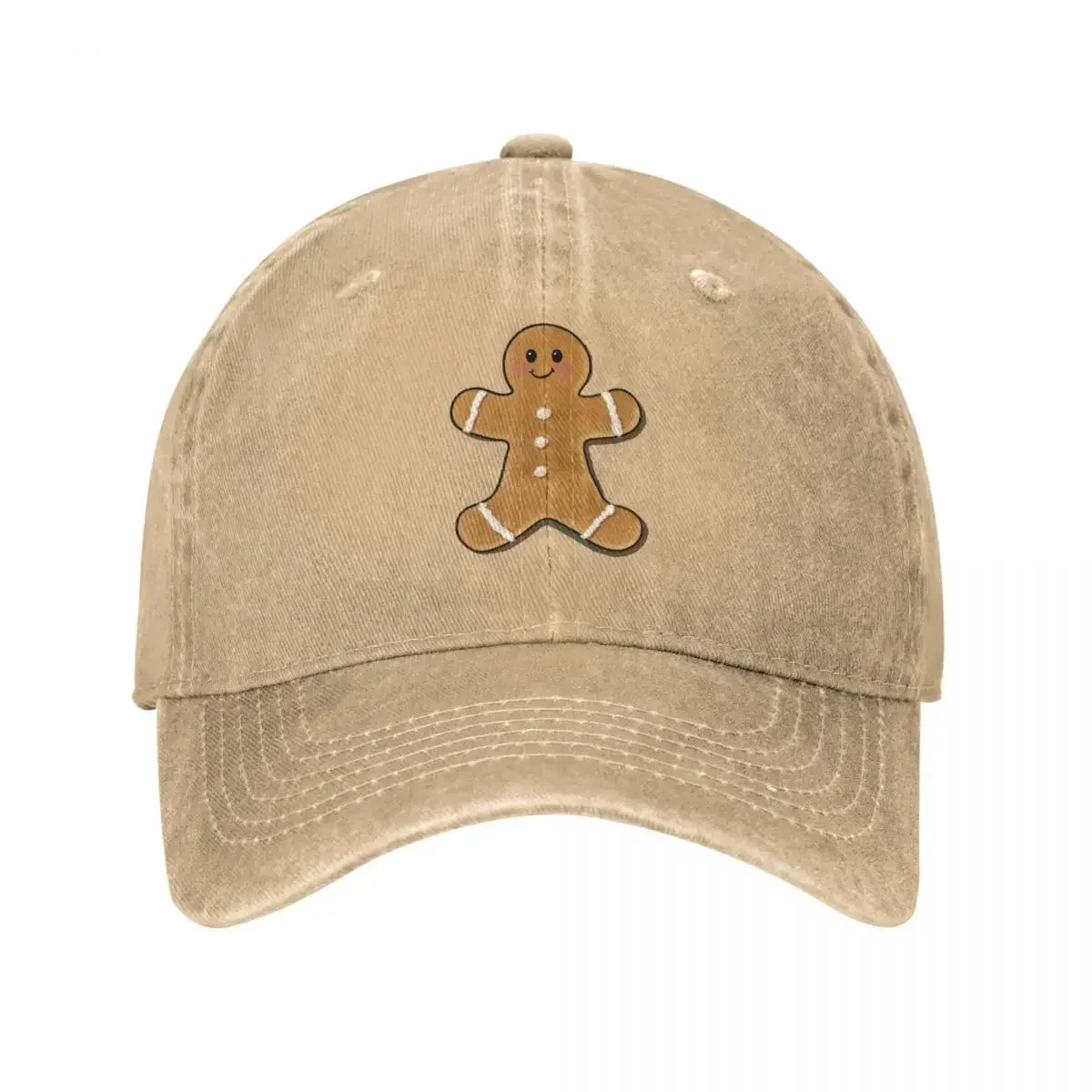 Happy Little Gingerbread Man Baseball Caps Fashion Denim Fabric Hats Outdoor Adjustable Casquette Hip Hop Baseball Cowboy Hat