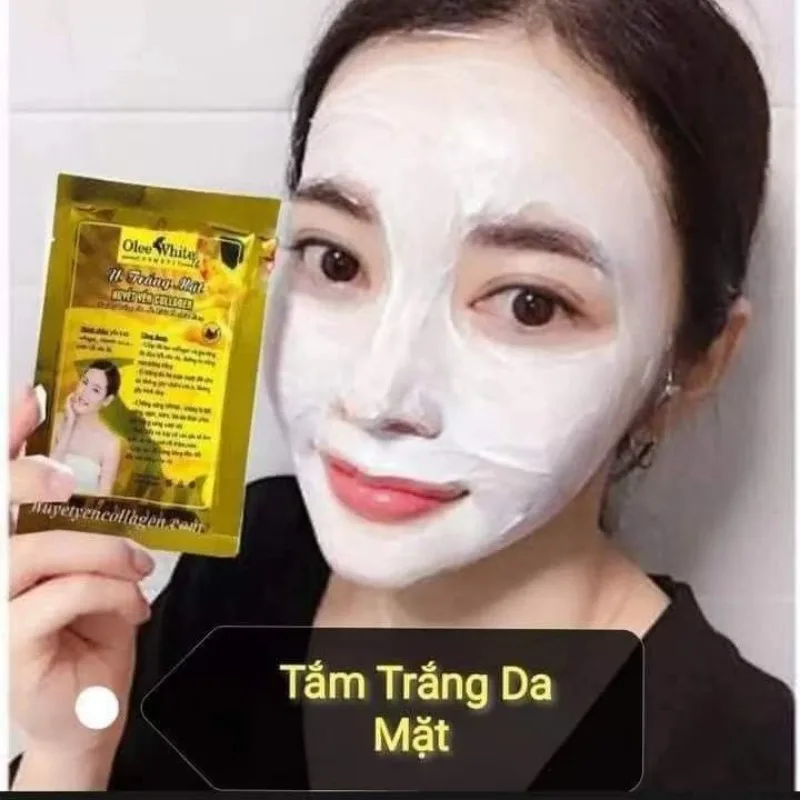 Vietnam Whitening Facial Mask Powder U Trang Da Mat Huyet Yen Collagen Olee White 1pc