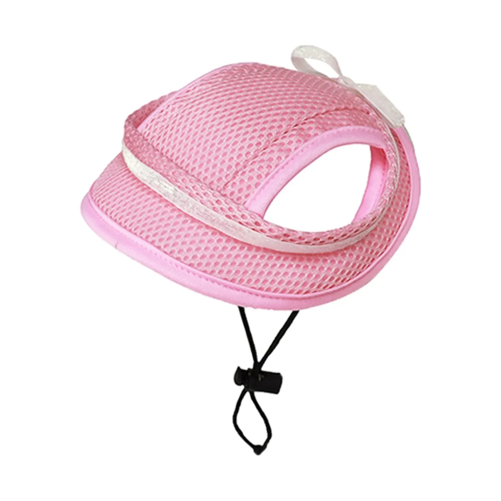 Summer New Pet Hat Breathable Sunshade Cat and Dog Hat Bow Ear Leakage Dog Supplies Pet Clothes for Small Dogs Female