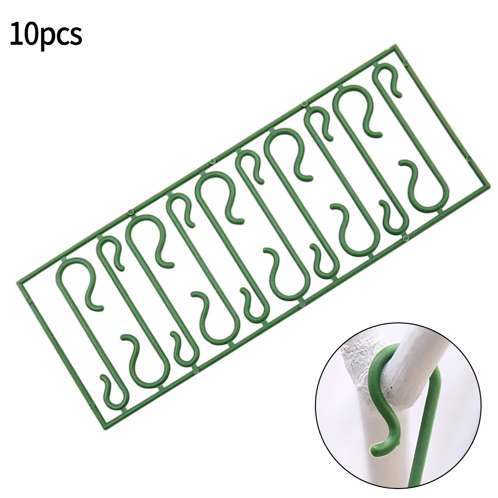 Plástico pequeno decorativo placa ganchos, decoração do feriado gancho, confiança, 1 placa, 10 ganchos, verde