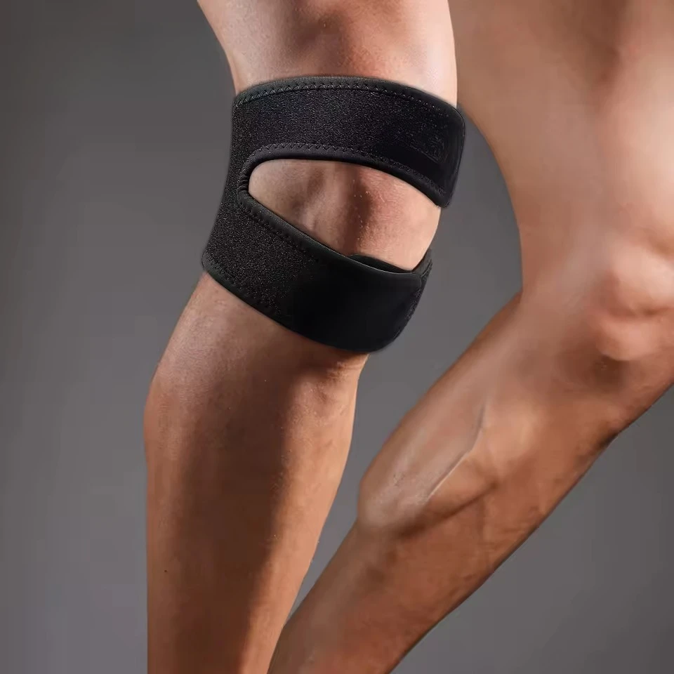 1PC Pressurized Knee Wrap Sleeve Support Bandage Pad Elastic Braces Knee Hole Kneepad Safety Basketball Tennis Cycling Knee Pads