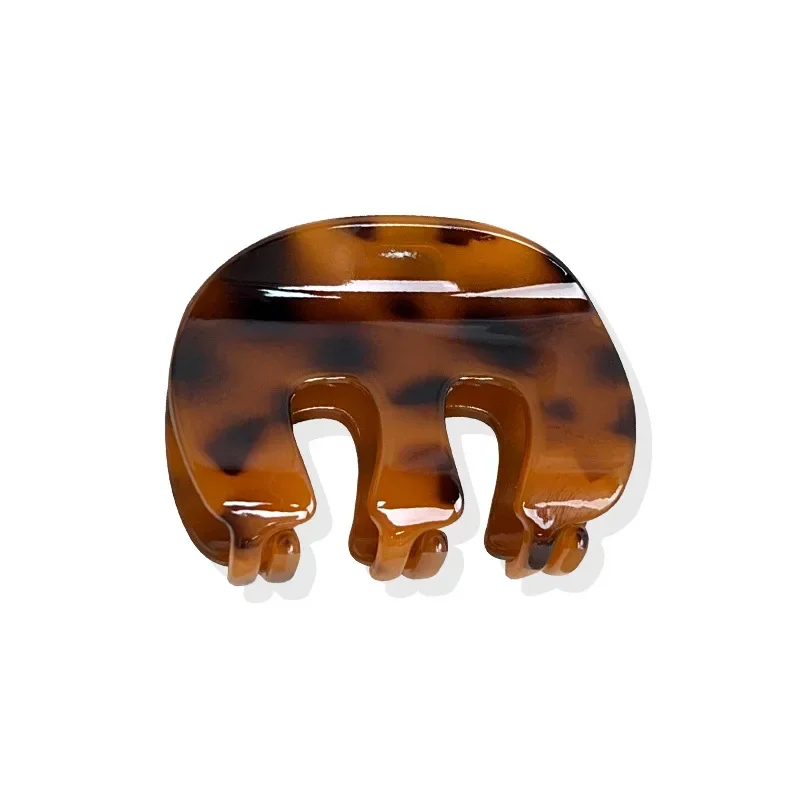 1pc Eenvoudige Mode Middelgrote Haarklauw Pompoen Grijpclip Veelzijdige Haai Clips Haarspeld Nieuwe Half-tie Haarclip Sieraden Ornament - afbeelding 2