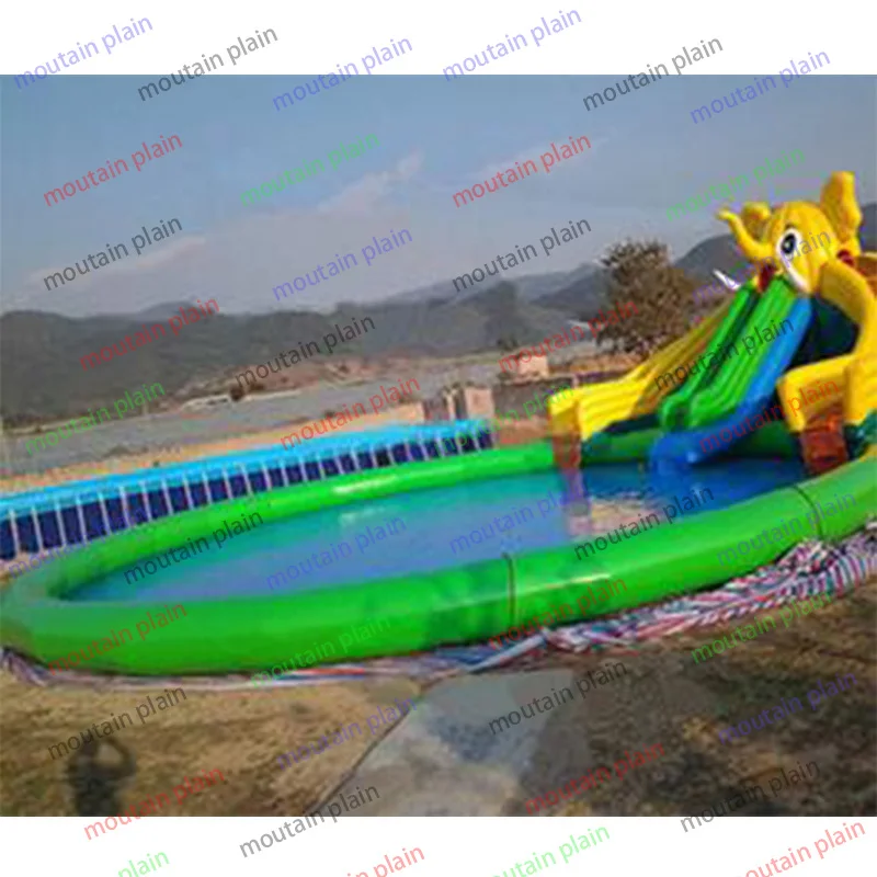 Swimming Pool Water Pool Water PVC Inflatable Elephantr Fun Slide Swiming  Combination Inflatable Water