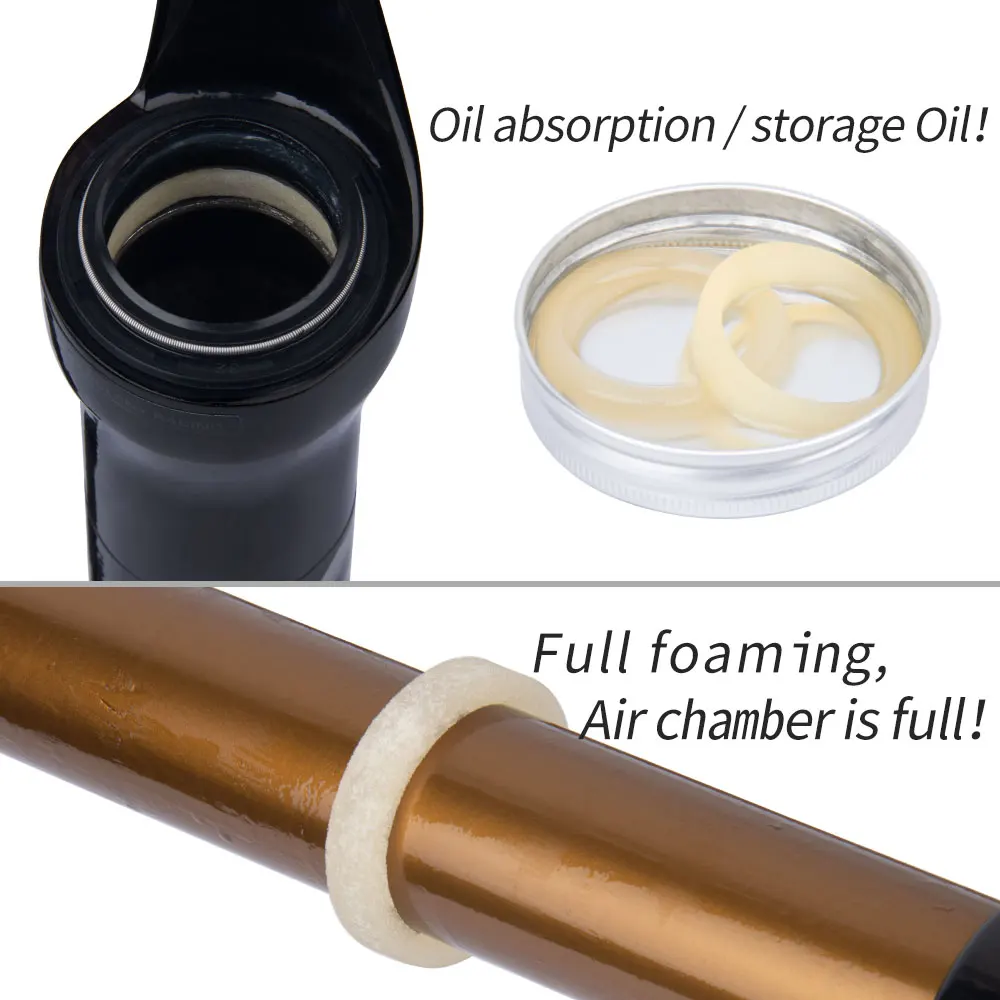 bicycle fork Wiper Seal O-ring/Oil absorbent sponge for Front Suspension Dust Oil Seals 32mm Inside Tube Bicycle Accessories