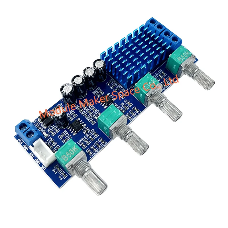 XH-M577 لوحة مضخم رقمي ثنائي القناة - TPA3116D2 وحدة صوت فئة D 80 وات * 2 طاقة عالية مع تحكم نغمة تيار مستمر 12-24 فولت