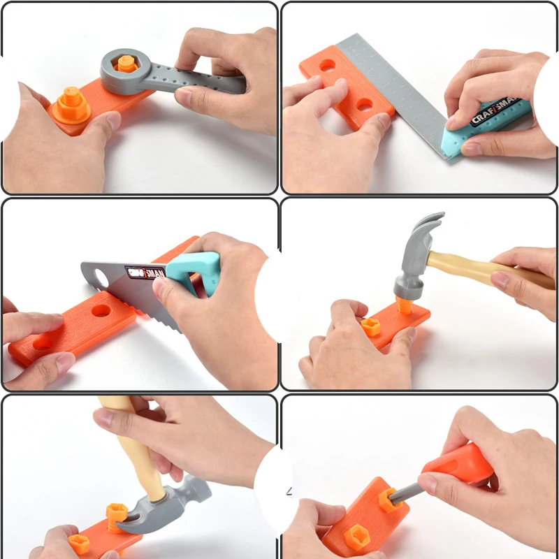 Novo conjunto de ferramentas de reparo de simulação crianças ferramenta mala diy jogar casa brinquedos crianças presente