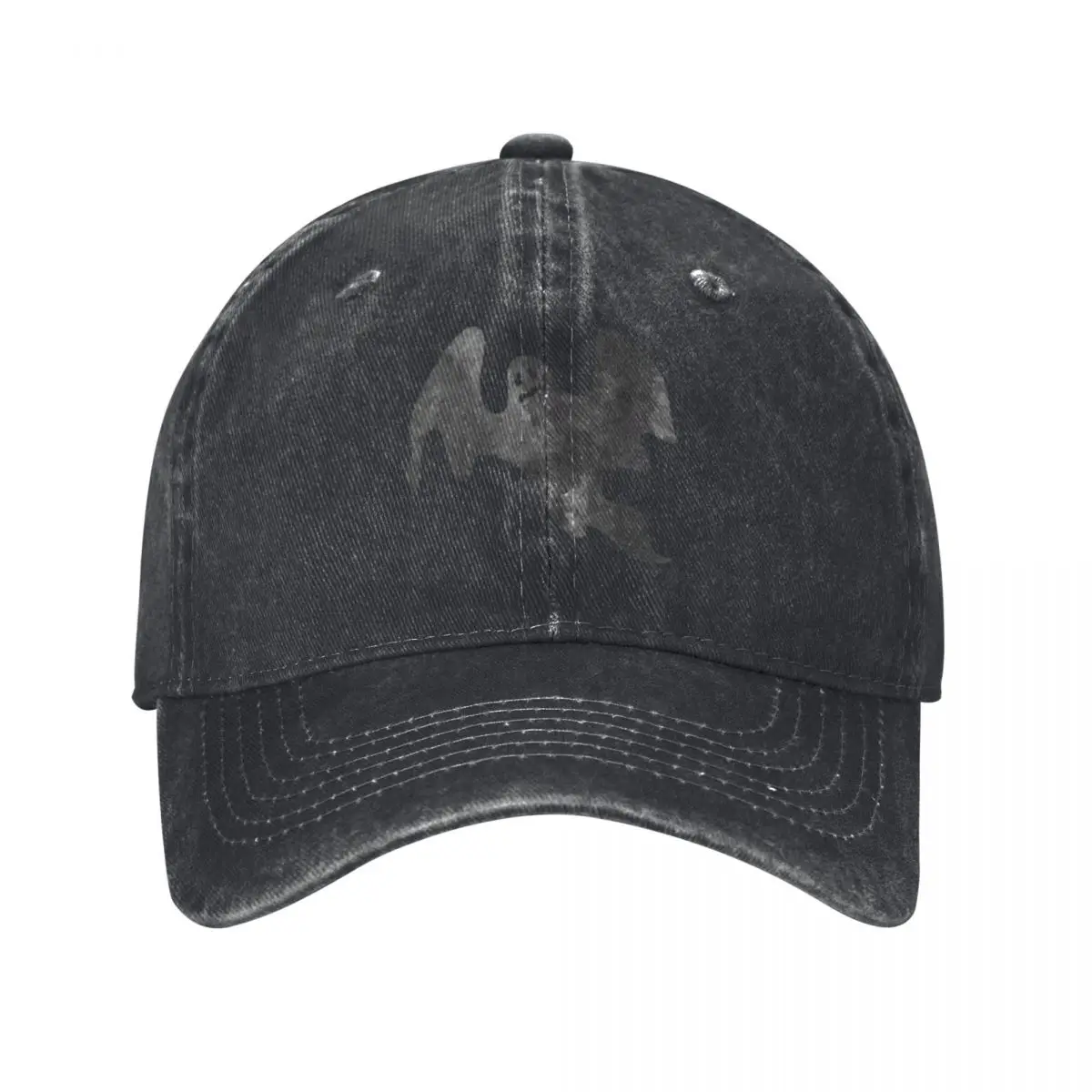 Zwart Op Wit Ghost Baseball Caps Vintage Denim Gewassen Hoofddeksels Unisex Stijl Outdoor Hardloophoeden