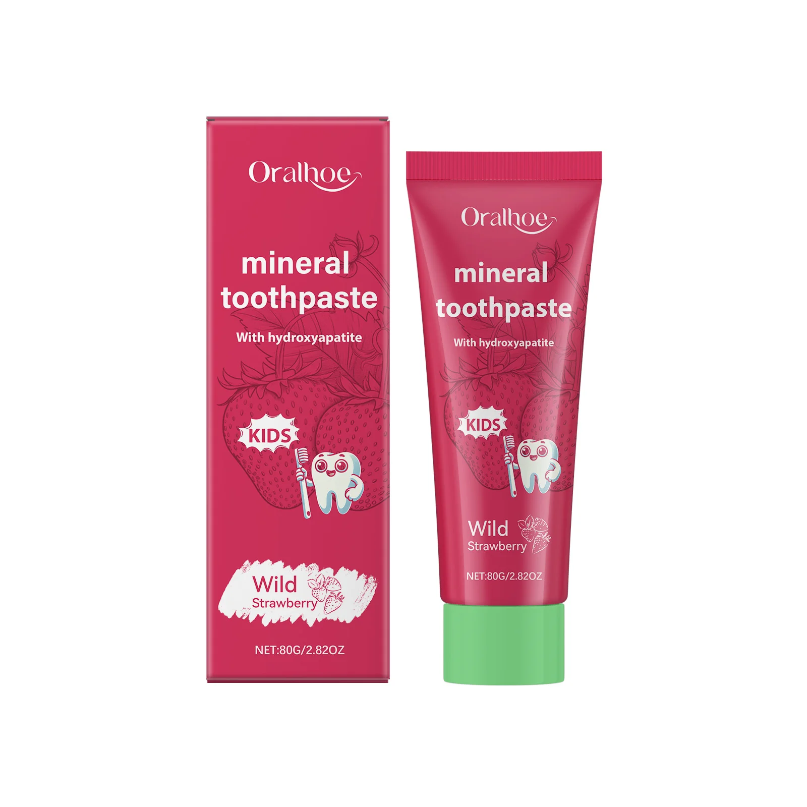 Strawberry Flavor Kids Toothpaste Relieve Gums Remove Yellow Stains  Protect Enamel Gentle Cleaning Whitening Teeth Oral Care
