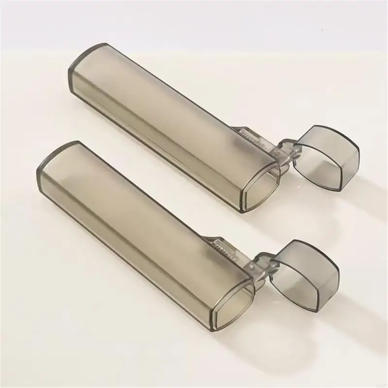 G92C 10Pcs Transparent Miniature Plastic Toothpick Container Storage Case for Cotton Swabs Dentals Floss