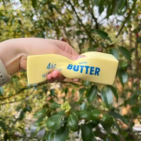 Decompression Toy Butter Stick Squishy Fidget Toys Elastic Cheese Stick Fun Squeeze Anxiety Relief Game Birthday Gift