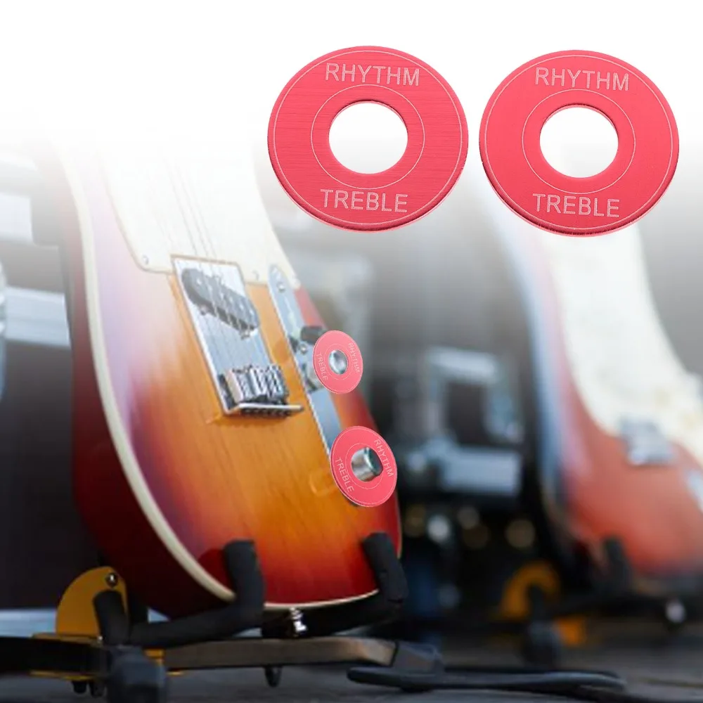 2PCS Aluminum Alloy Guitar Toggle Washer Red Color Toggle Switch Washer Electric Guitar Switch Gaskets For Electric Guitar